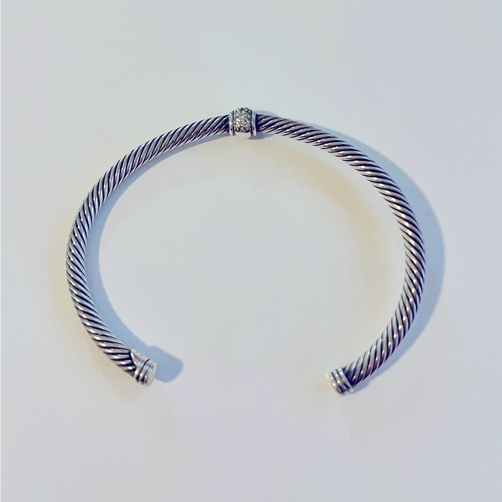 3mm David Yurman Classic Cable Bracelet with Pave’ Diamonds